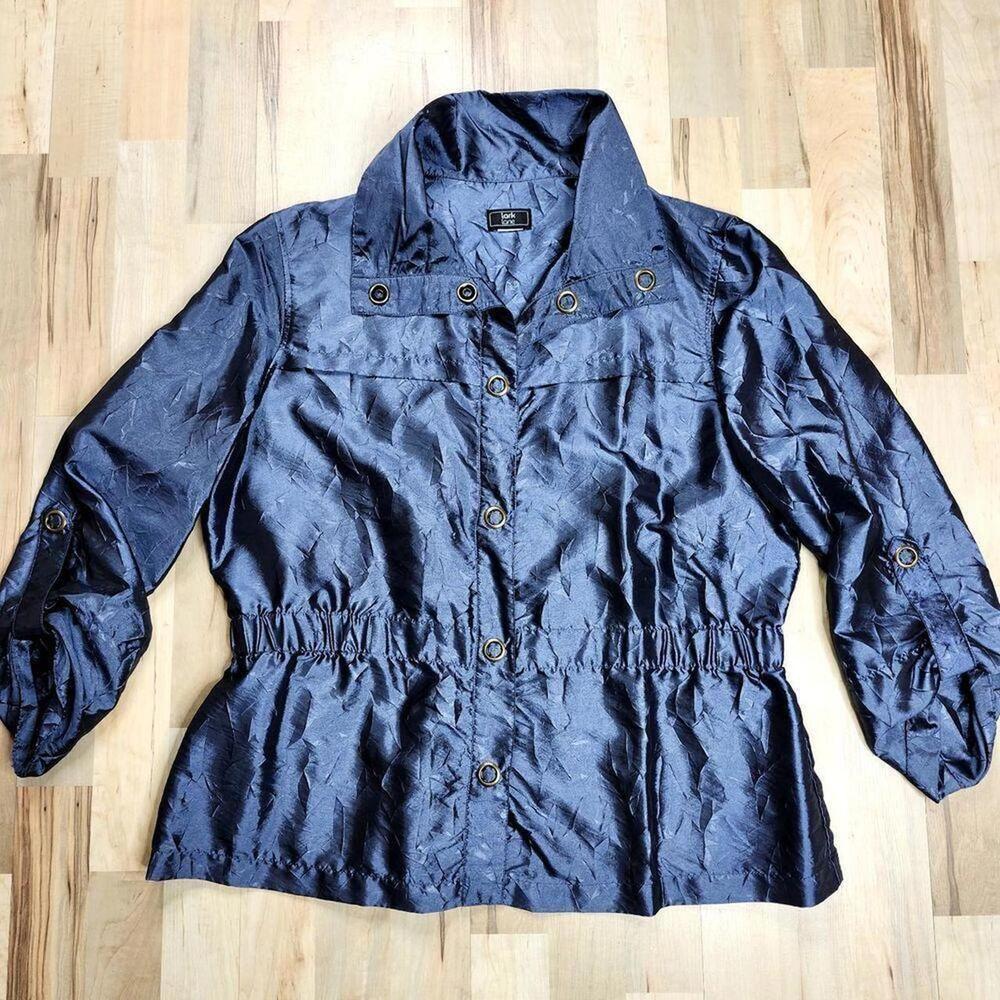 Lark Lane Women's Navy Utility Jacket with Button Details
